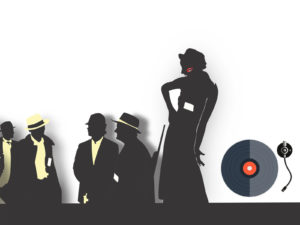 Music Gangsers Silhouettes PPT Backgrounds