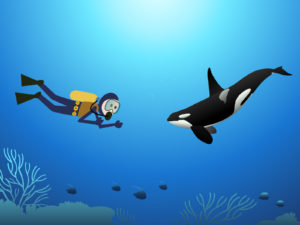 Scuba Diving in the Ocean Powerpoint Backgrounds