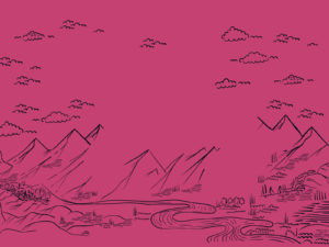 Pink Landscape Pattern Backgrounds