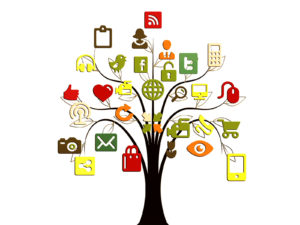 Social Media Tree Powerpoint Background