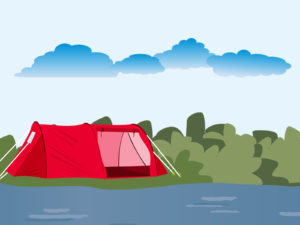 Tent Near Liver PPT Backgrounds