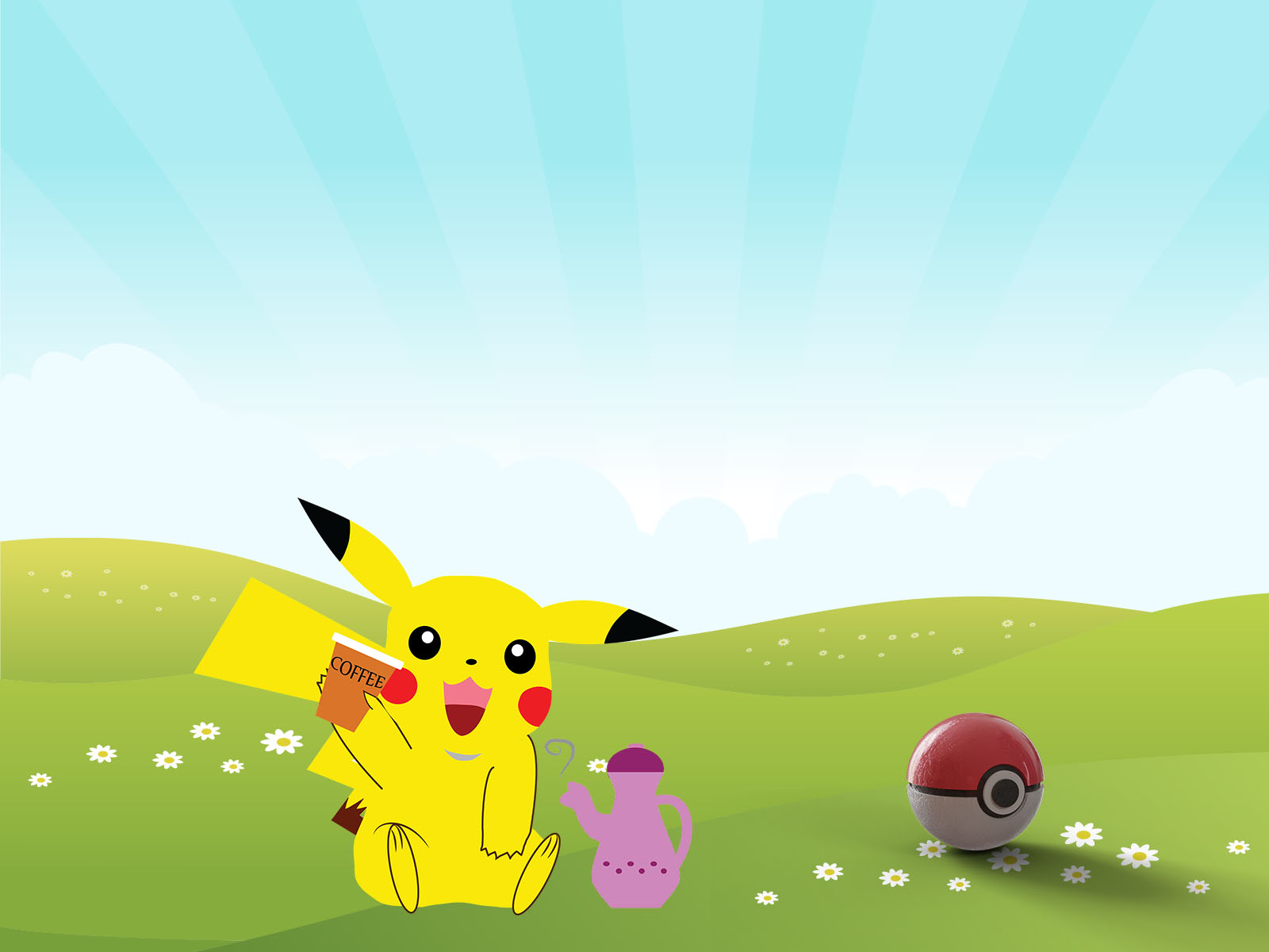 Pokemon Pikachu Backgrounds | Cartoon, Yellow Templates | Free PPT Grounds