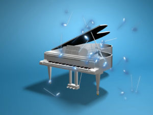 Spilling Music Blue Piano Backgrounds